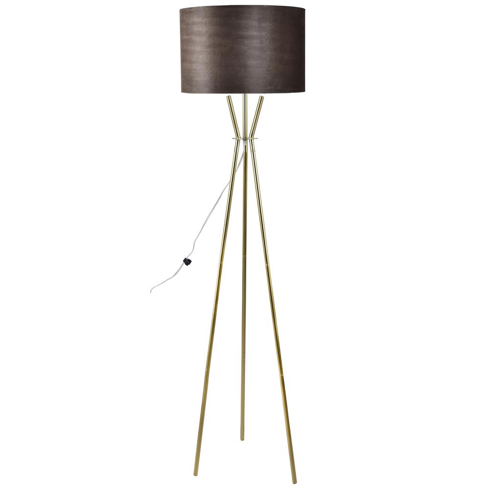 Crestview Collection Emerson Gold Tripod Floor Lamp Metal Gold