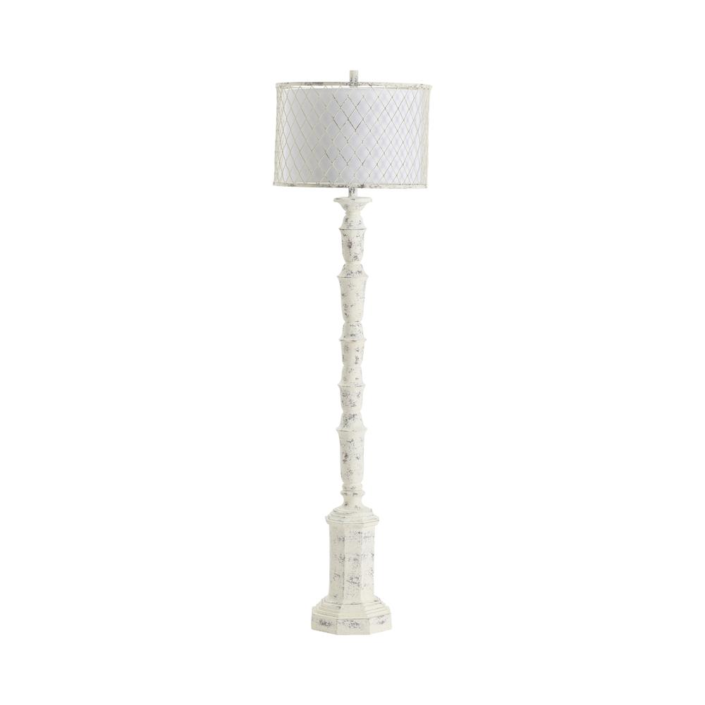 Crestview Collection CVAVP1472 para Floor Lamp Handfinished White Wash