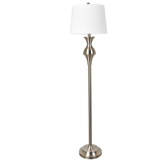 Crestview Collection Arbor 60 Inch Brushed Nickle Traditional Floor Lamp