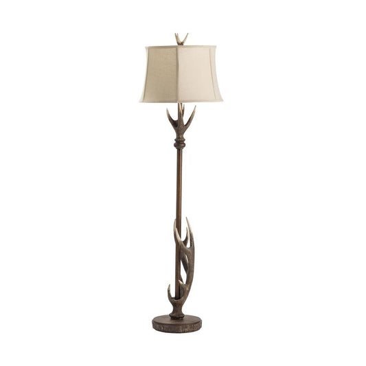 Crestview Collection Montana Floor Resin Lamp in Brown