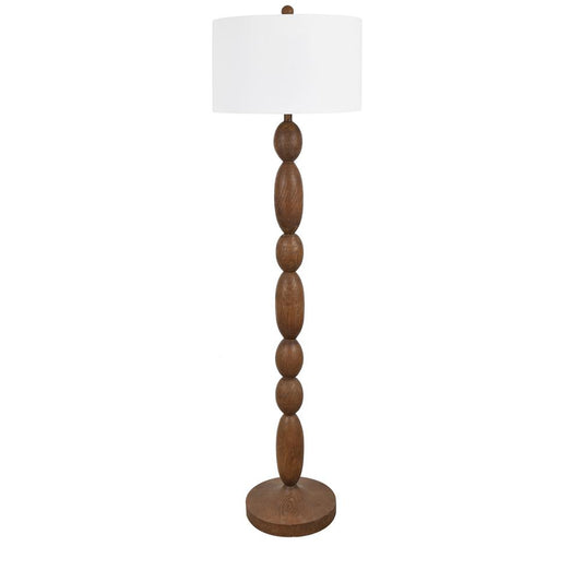 Crestview Collection Evolution Madeline Resin Wood Floor Lamp in Brown