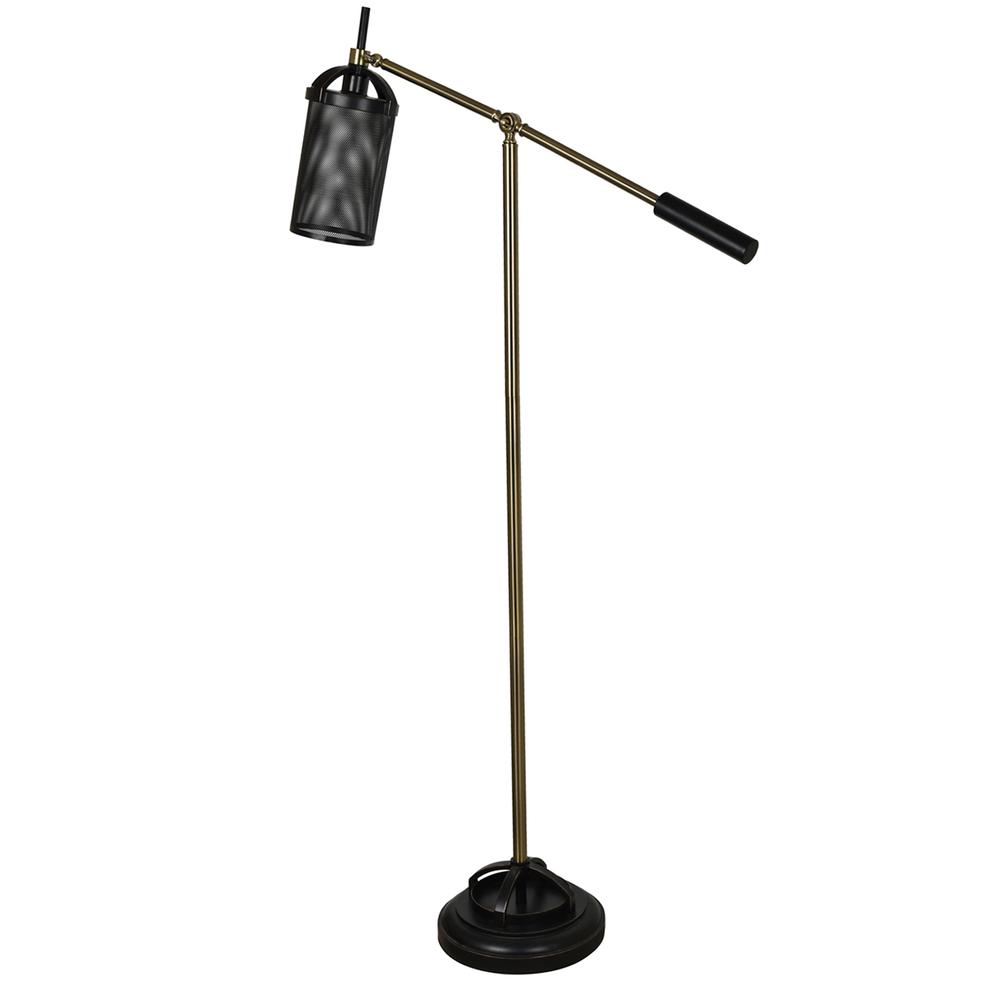 Crestview Collection Conrad Floor Lamp Brown Metal 12x12x65 Contemporary Style