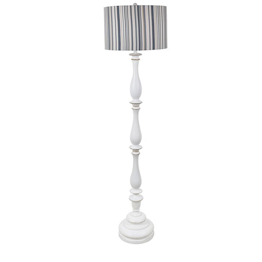 Crestview Collection Evolution Maribelle Resin Floor Lamp in Distressed White