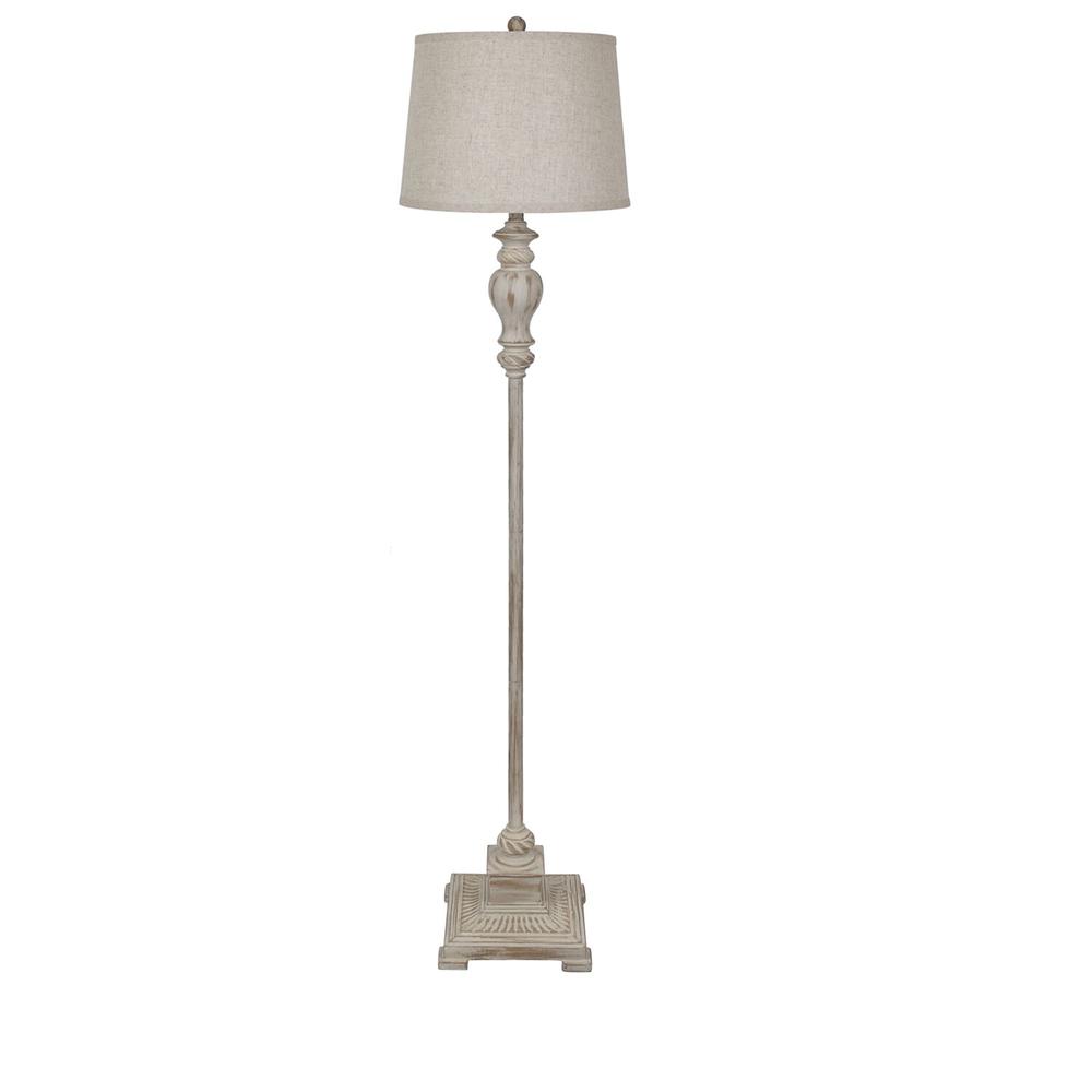 Crestview Collection Scottsdale 62.5 Inch  Resin Distressed Floor Lamp