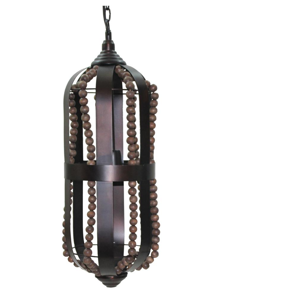 Crestview Collection CVPDN009 26" H Metal Pendant 1PCS UPS Pack/2.03' Lighting