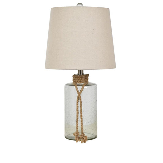 Crestview Collection 23" Glass/Rope Table Lamp