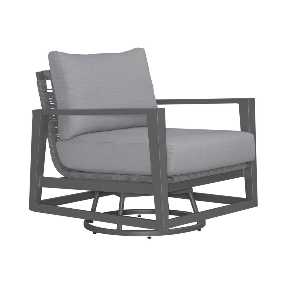 Outdoor Swivel Club Chair - Granite Transitional Grey