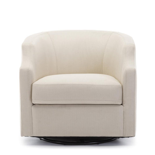 Infinity Linen Swivel Glider Barrel Chair