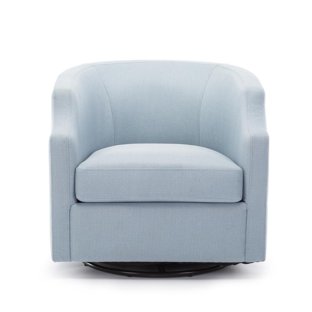 Infinity Sky Blue Swivel Glider Barrel Chair