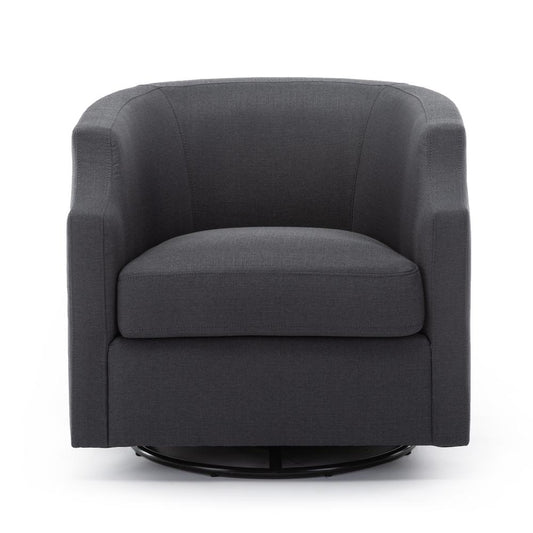 Infinity Ashen Grey Swivel Glider Barrel Chair