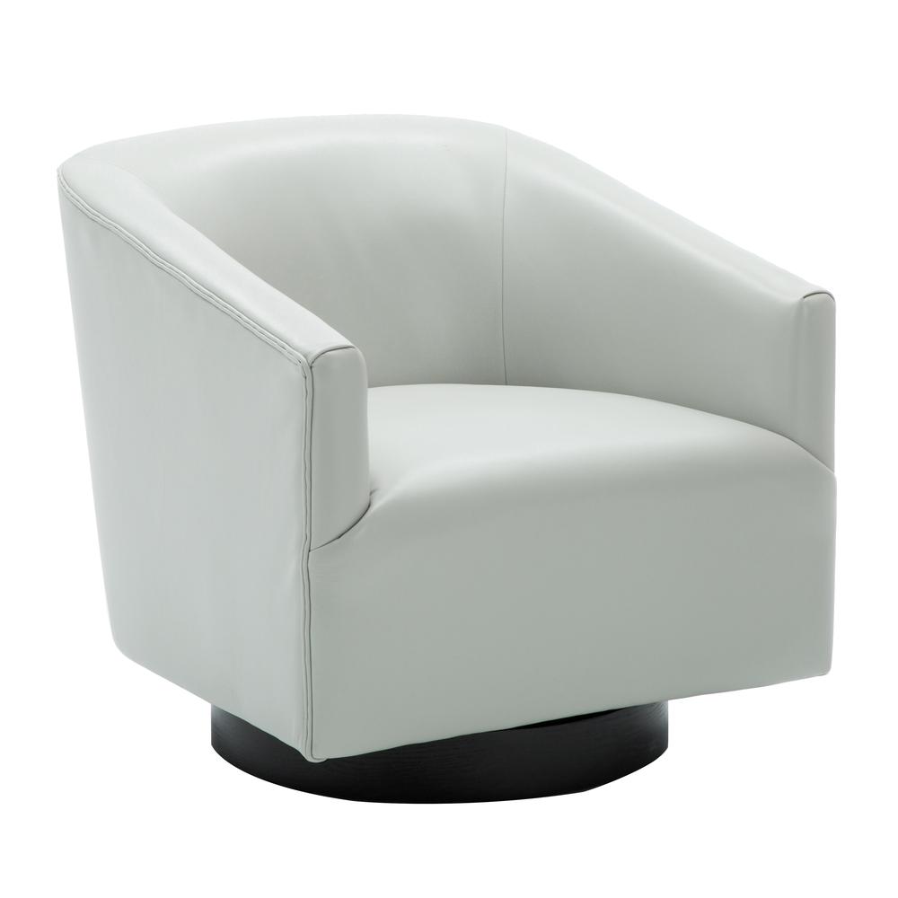 Gaven Dove Grey Wood Base Swivel Chair