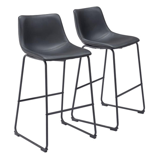 Smart Barstool (Set of 2) Black