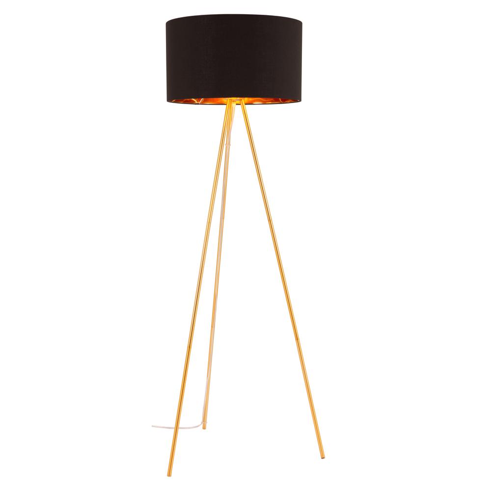 Mariel Floor Lamp Black & Gold