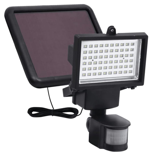 vidaXL Garden Solar Powered LED Spotlight with Sensor Black