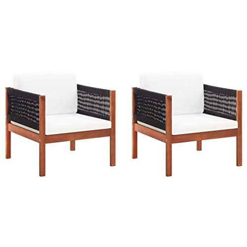 vidaXL Garden Chairs 2 pcs Solid Acacia Wood, 46342