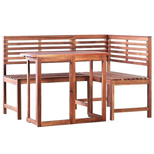 vidaXL 2 Piece Bistro Set Solid Acacia Wood, 44038