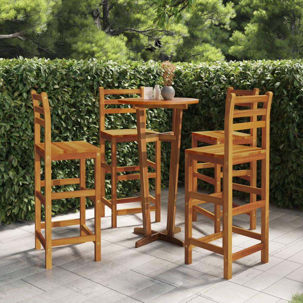 vidaXL 5 Piece Patio Bar Set Solid Wood Acacia, 3115994