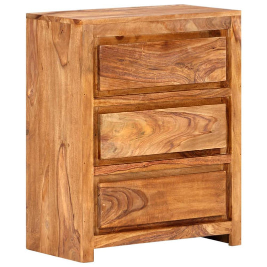 vidaXL Drawer Cabinet 23.6"x13"x29.5" Solid Wood Acacia