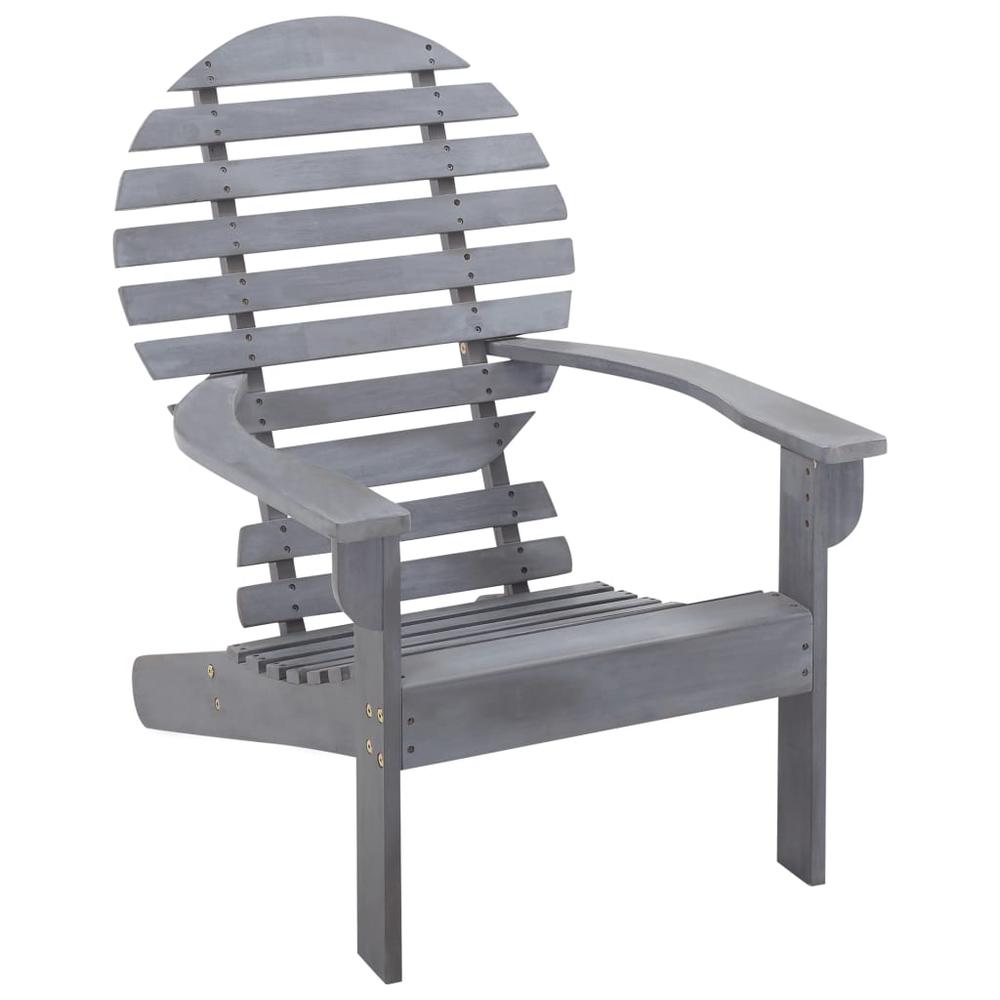 vidaXL Adirondack Chair Solid Acacia Wood Gray, 46322