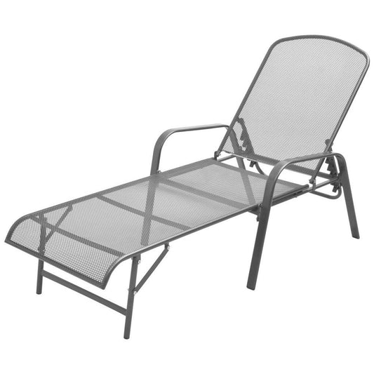 vidaXL Sun Lounger Steel Anthracite, 42725