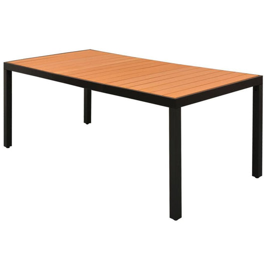 vidaXL Garden Table Brown 72.8"x35.4"x29.1" Aluminium and WPC, 42795