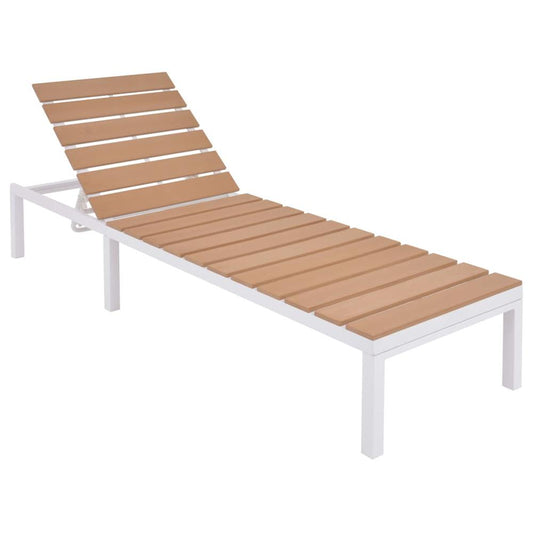 vidaXL Sun Lounger Aluminium and WPC Brown, 42868