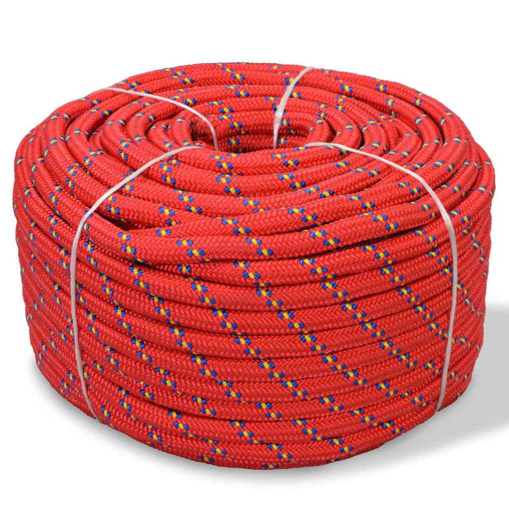 vidaXL Marine Rope Polypropylene 0.24" 3937" Red, 91289