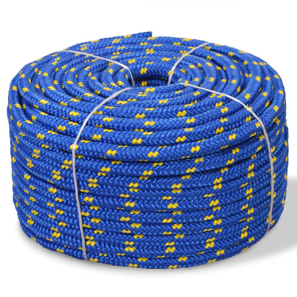 vidaXL Marine Rope Polypropylene 0.55" 1968.5" Blue, 91298