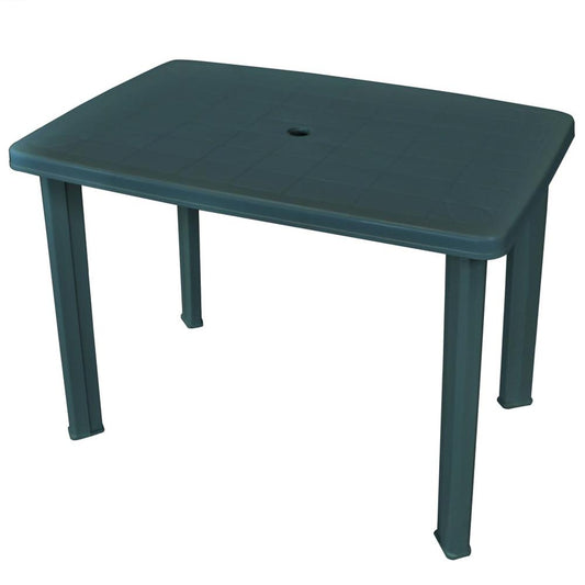 vidaXL Garden Table Green 39.8"x26.8"x28.3" Plastic, 43593