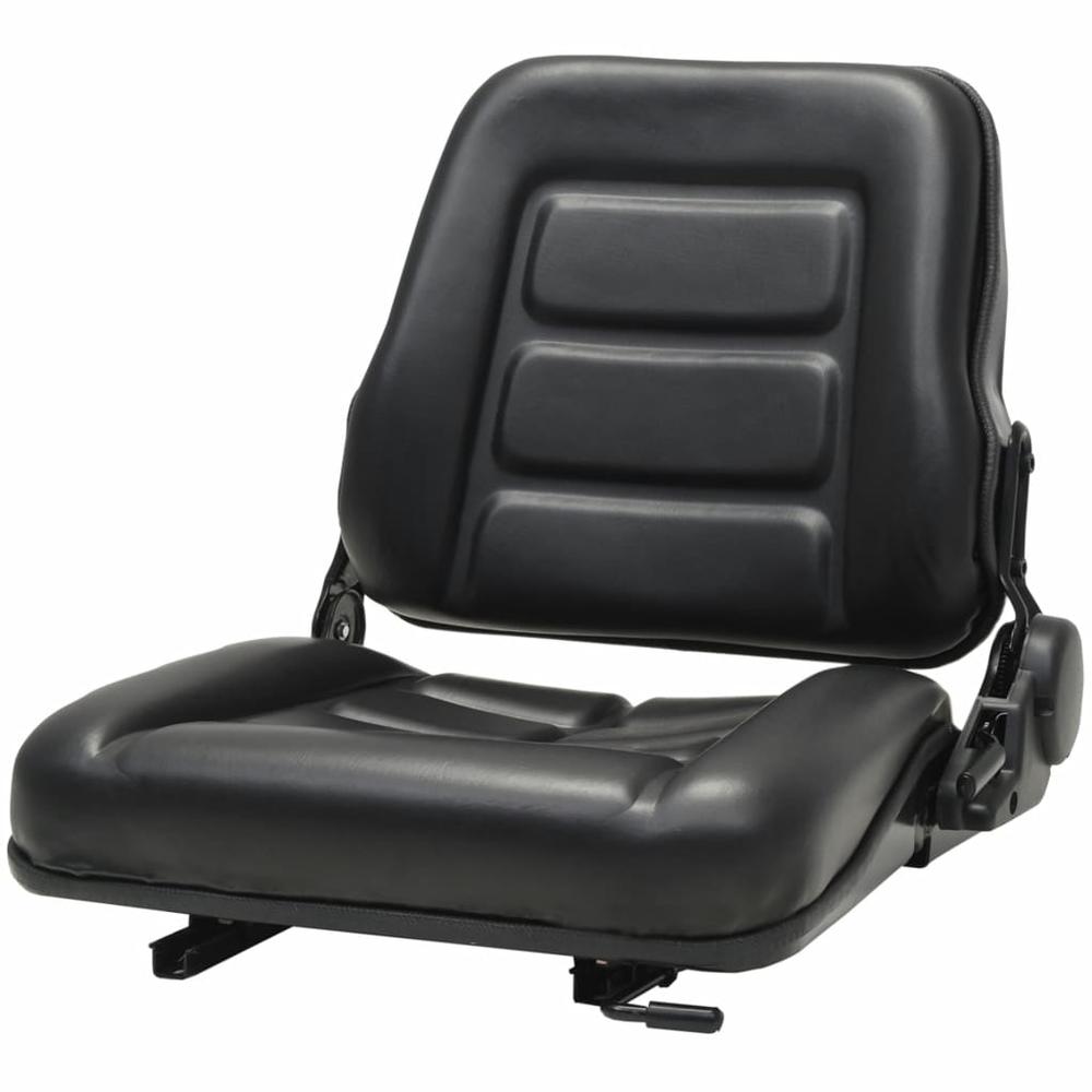 vidaXL Forklift & Tractor Seat with Adjustable Backrest Black, 142318