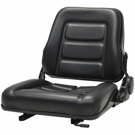 vidaXL Forklift & Tractor Seat with Adjustable Backrest Black, 142318