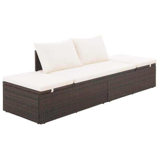 vidaXL Garden Bed Brown 76.8"x23.6" Poly Rattan, 43954