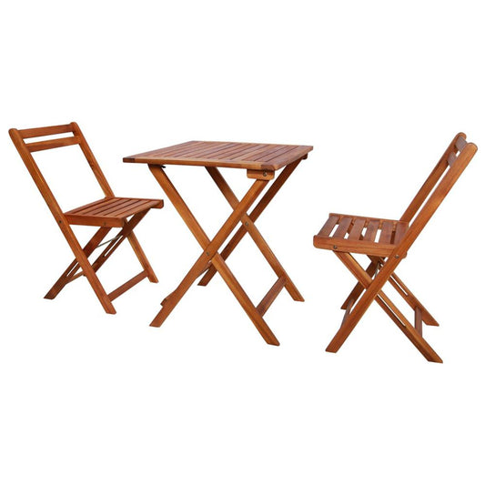 vidaXL 3 Piece Folding Bistro Set Solid Acacia Wood, 44015