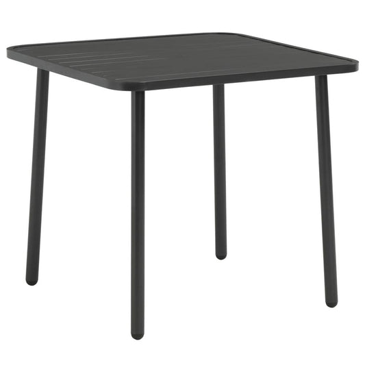 vidaXL Garden Table Dark Grey 31.5"x31.5"x28.3" Steel, 44258