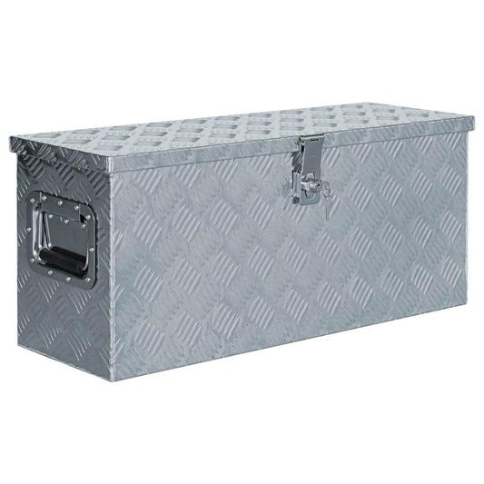 vidaXL Aluminum Box 30.1"x10.4"x13" Silver, 142938