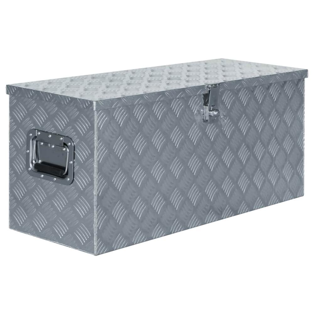 vidaXL Aluminum Box 35.6"x13.8"x15.7" Silver, 142940