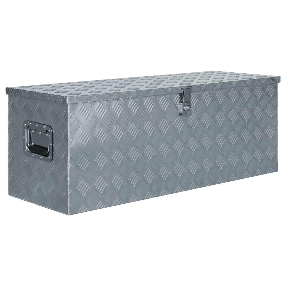 vidaXL Aluminum Box 43.5"x15.2"x15.7" Silver, 142941