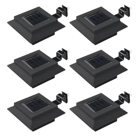 vidaXL Outdoor Solar Lamps 6 pcs LED Square 4.7" Black 4468