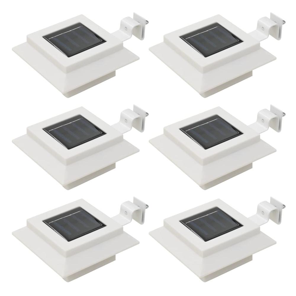 vidaXL Outdoor Solar Lamps 6 pcs LED Square 4.7" White 4469