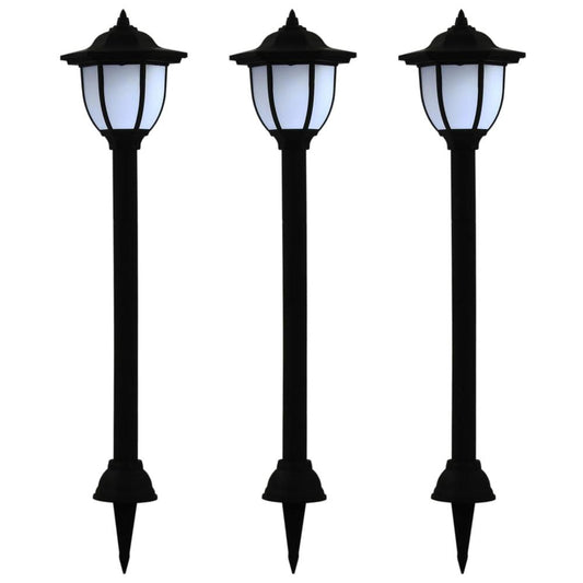 vidaXL Outdoor Solar Lamps 3 pcs LED Black 4471