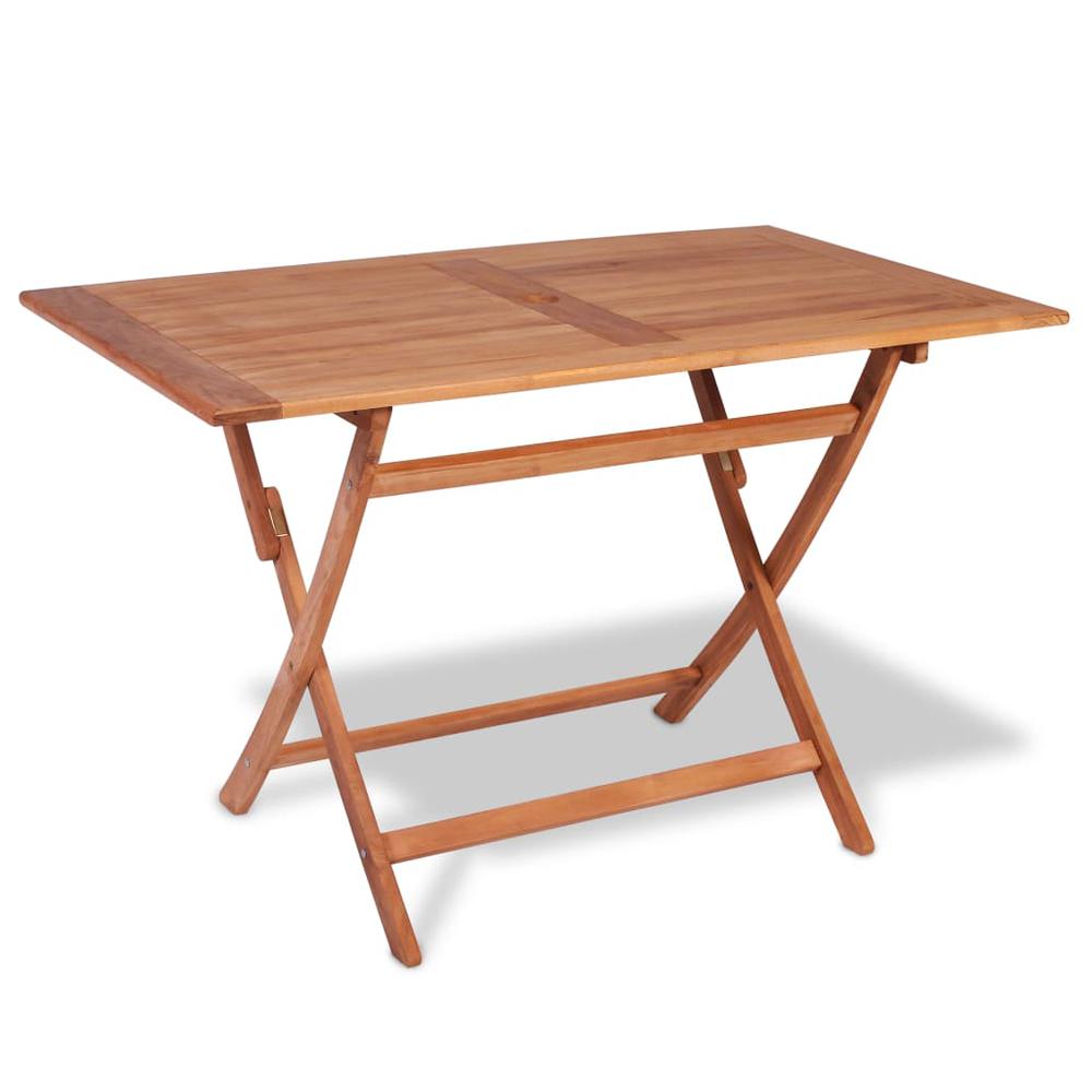 vidaXL Folding Garden Table 47.2"x27.6"x29.5" Solid Teak Wood, 44682