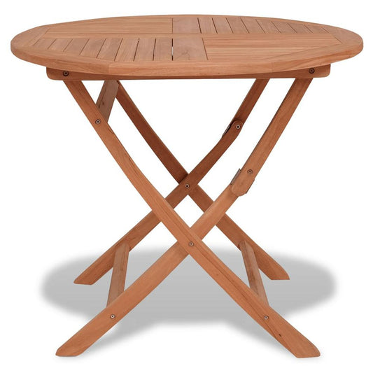 vidaXL Folding Garden Table 33.5"x30" Solid Teak Wood, 44689