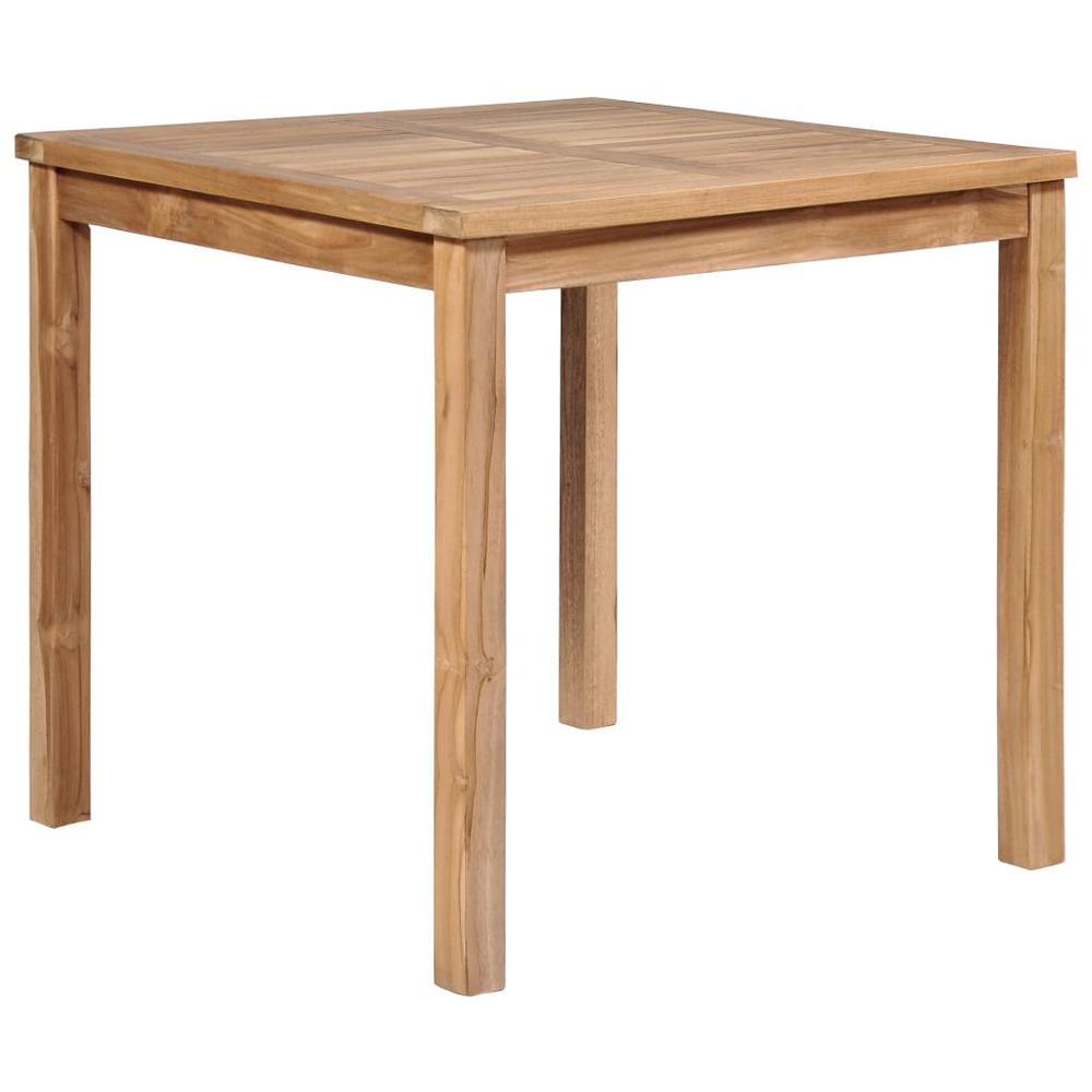 vidaXL Garden Table 31.5"x31.5"x30.3" Solid Teak Wood, 44996