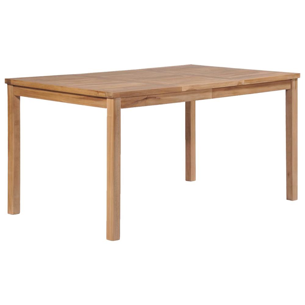 vidaXL Garden Table 59.1"x35.4"x30.3" Solid Teak Wood, 44997