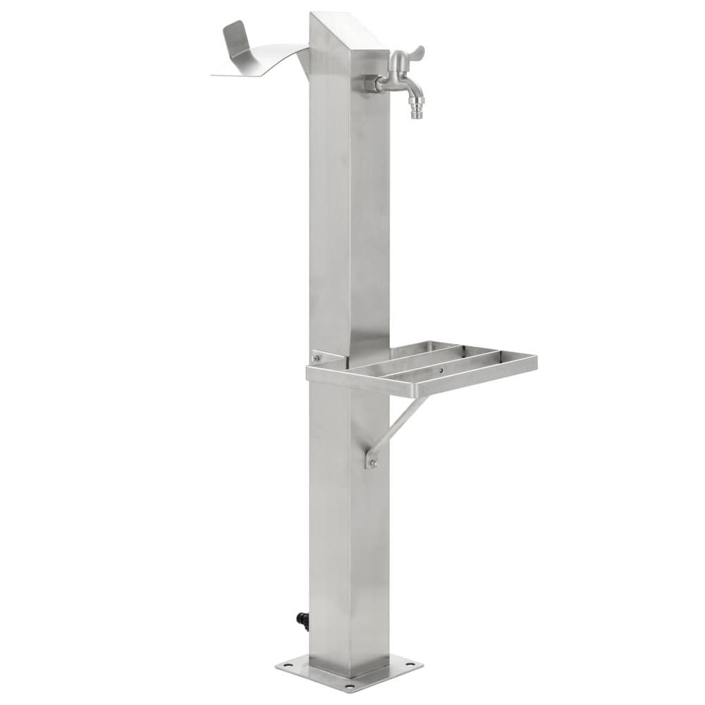 vidaXL Garden Water Column Stainless Steel Square 37.4", 45455