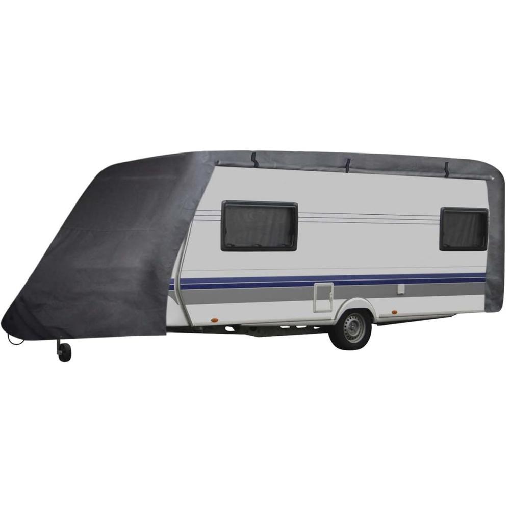 vidaXL Caravan Cover Gray M, 210094