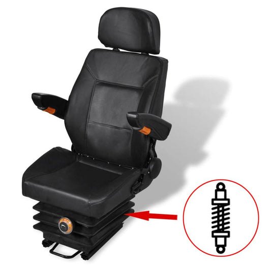 vidaXL Tractor Seat with Suspension, 210158