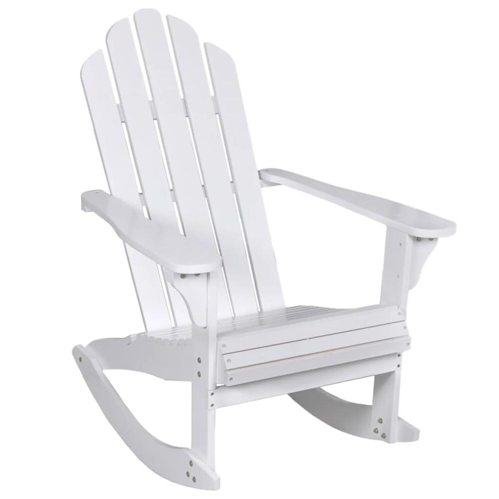 vidaXL Garden Rocking Chair Wood White, 40861