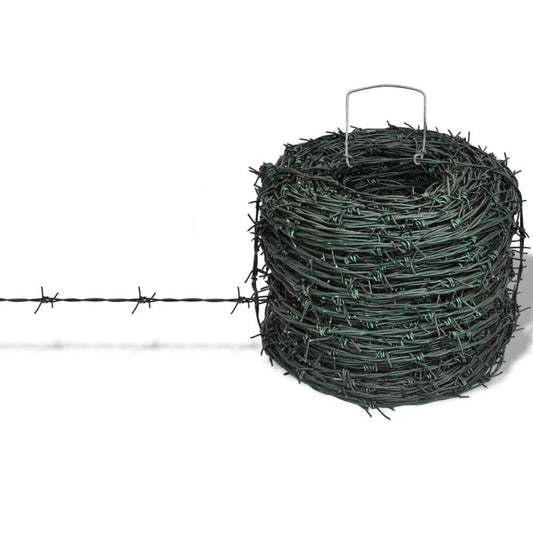 Barbed Wire Entanglement Wire Green Wire Roll 328 ft, 141077