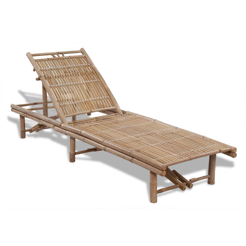 vidaXL Sun Lounger Bamboo, 41499